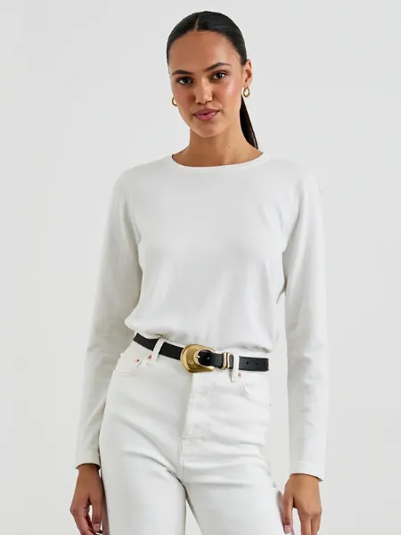Cotton Cashmere Long Sleeve T-Shirt